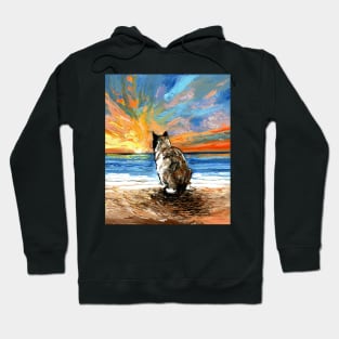 Beach Days - Snowshoe Cat Hoodie